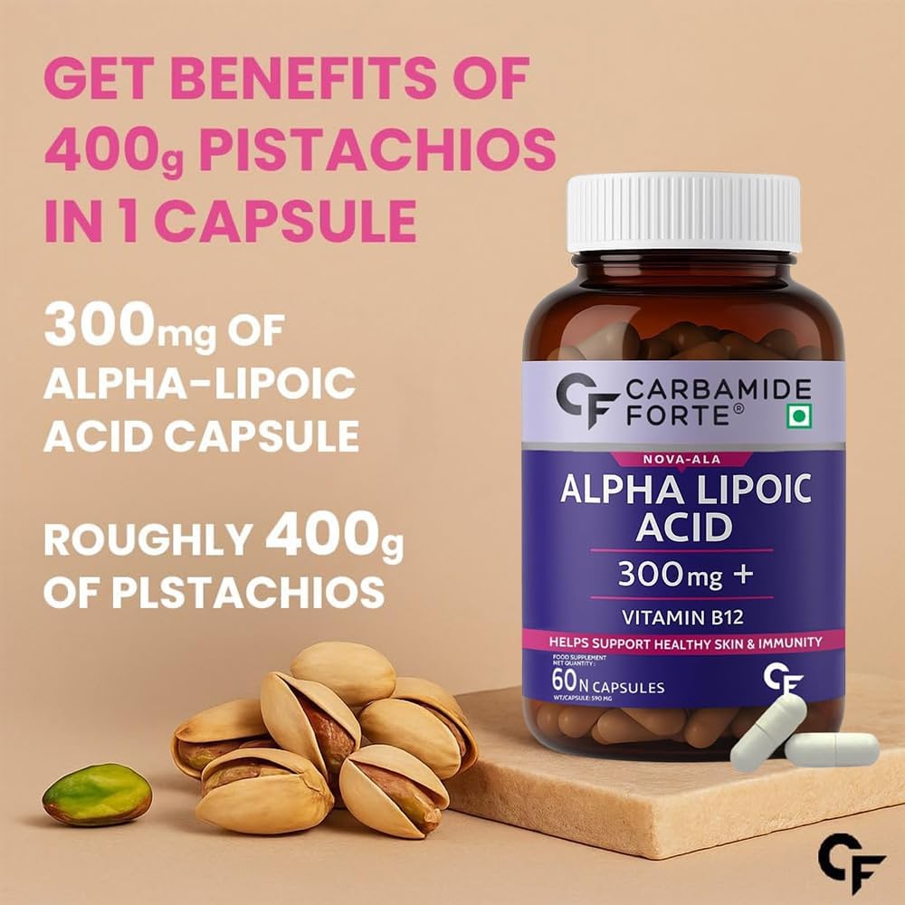 Alpha Lipoic Acid 300 mg with Vitamin B12 & Lycopene – Antioxidant Support