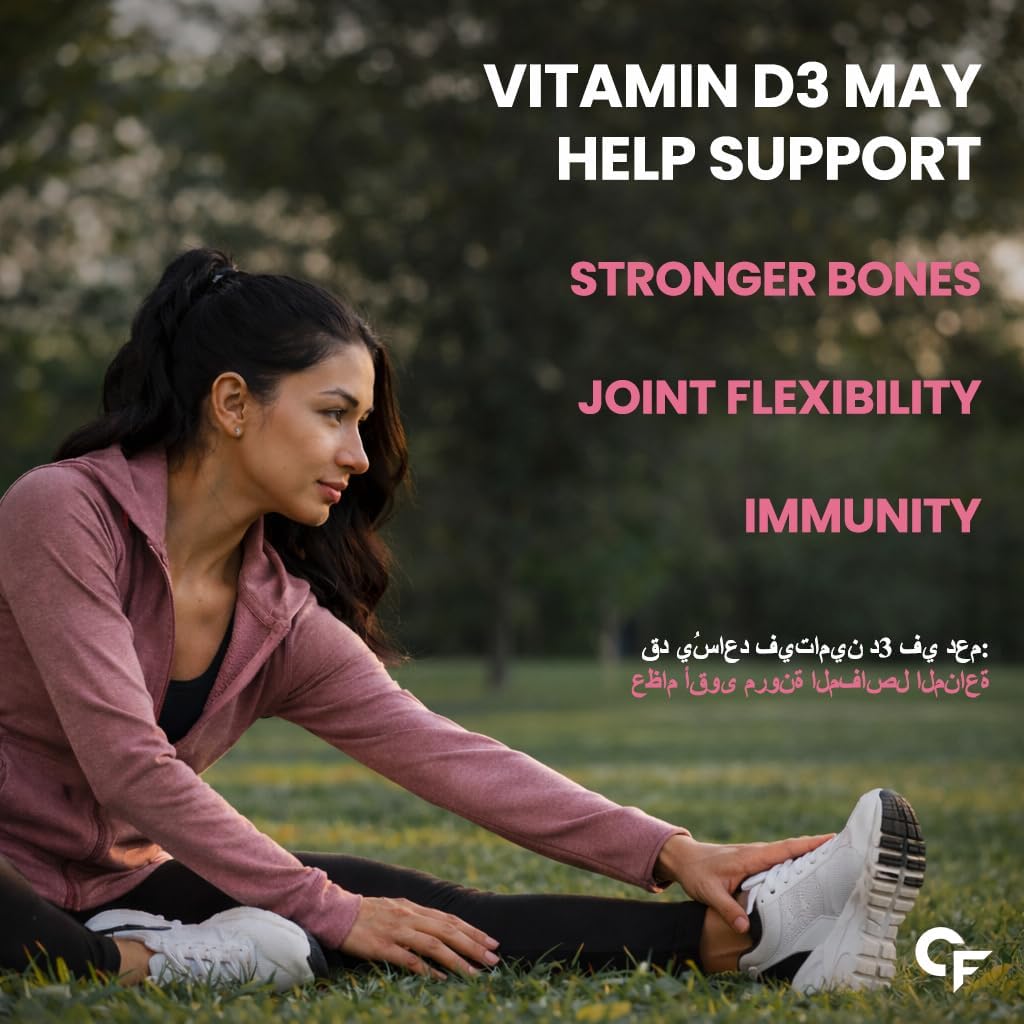Vitamin D3 4000 IU + K2 MK7 100 mcg – High Strength Bone & Calcium Support