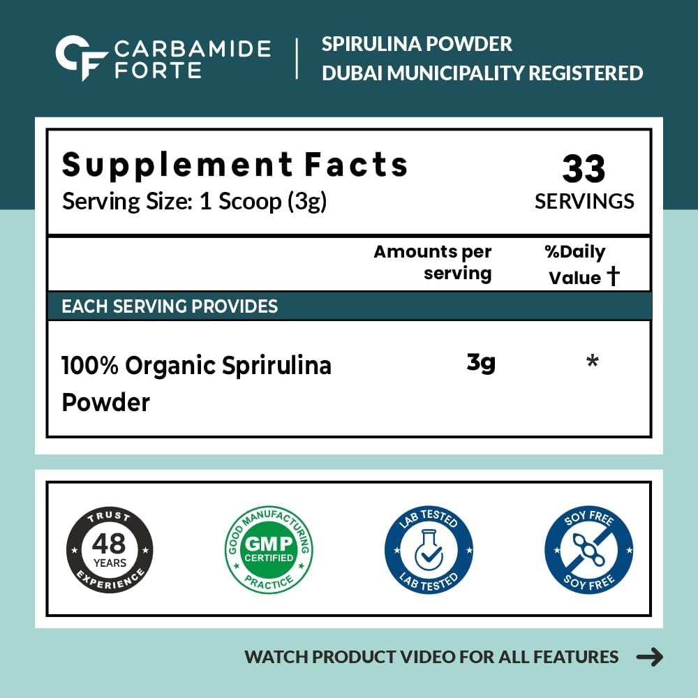 Organic Spirulina Powder – Plant-Based Protein & Superfood Support