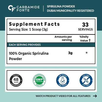 Organic Spirulina Powder – Plant-Based Protein & Superfood Support