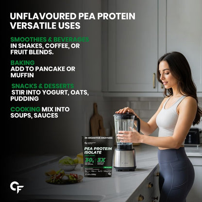Pea Protein Isolate 30g per Serving with BCAA – Plant-Based Protein Support