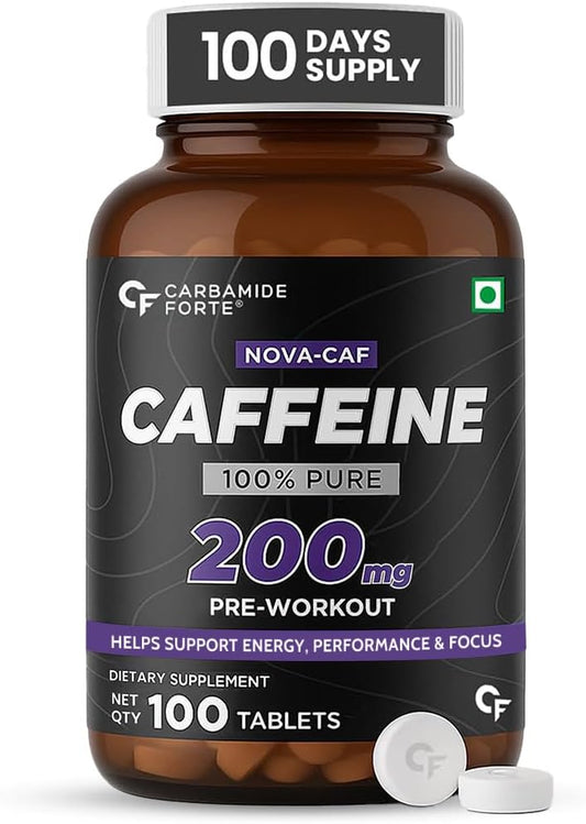 Caffeine 200 mg Tablets – Pre Workout Energy & Focus Support
