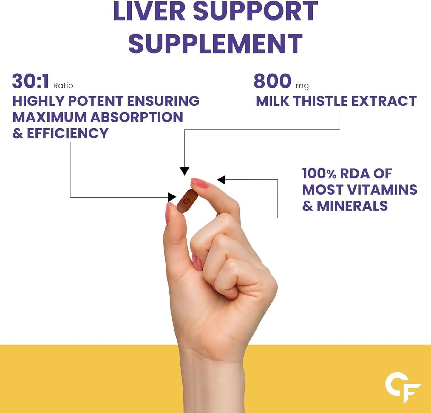 Liver Support Supplement with Milk Thistle 800 mg – Detox & Daily Liver Care