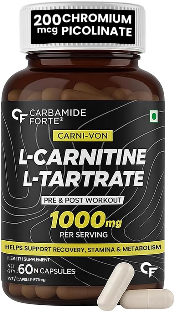 L-Carnitine 1000mg Capsules – Fat Metabolism, Energy & Performance Support