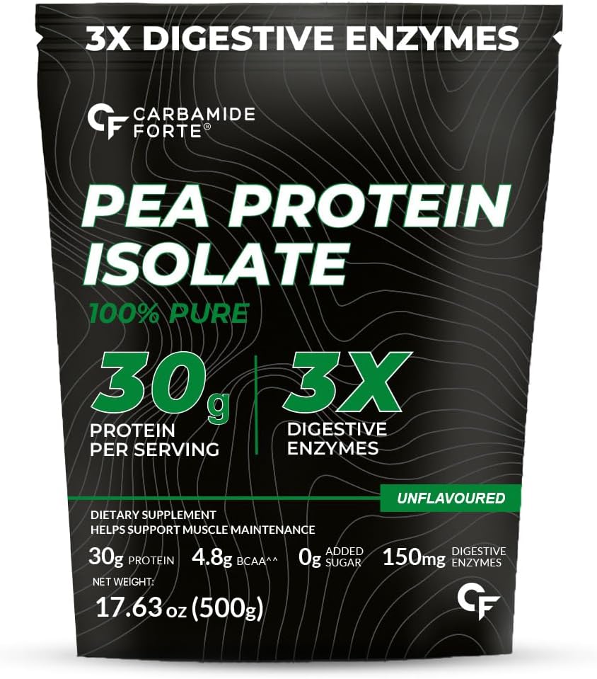 Pea Protein Isolate 30g per Serving with BCAA – Plant-Based Protein Support