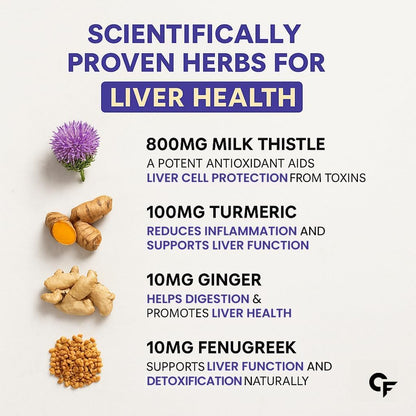 Liver Support Supplement with Milk Thistle 800 mg – Detox & Daily Liver Care