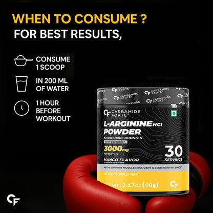 L-Arginine Powder 3000 mg – Pre-Workout for Energy, Pump & Performance