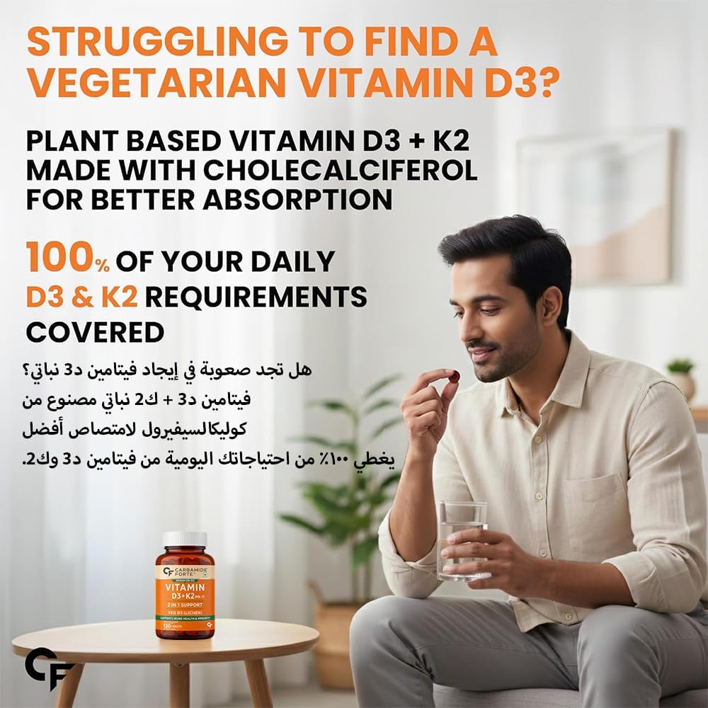 Vitamin D3 + K2 (MK7) Supplement – Bone & Calcium Absorption Support