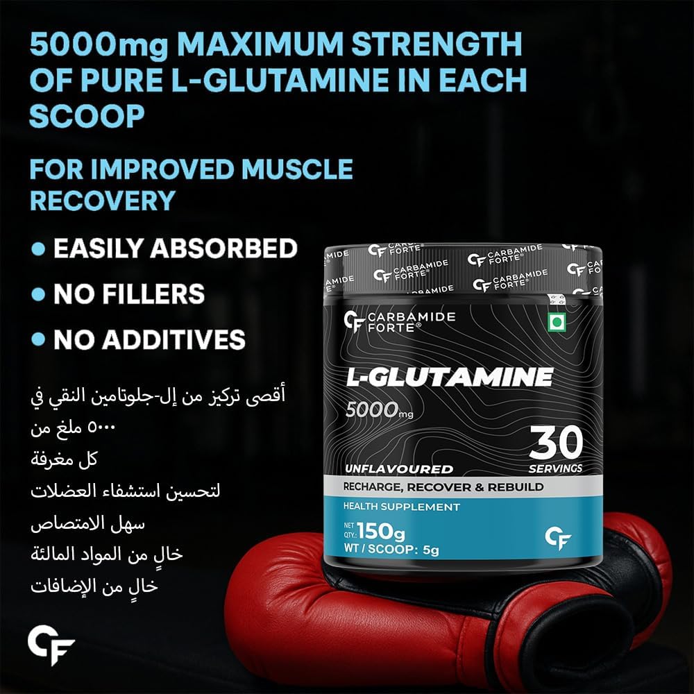 L-Glutamine Powder 5000 mg per Serving – Post Workout Recovery Support