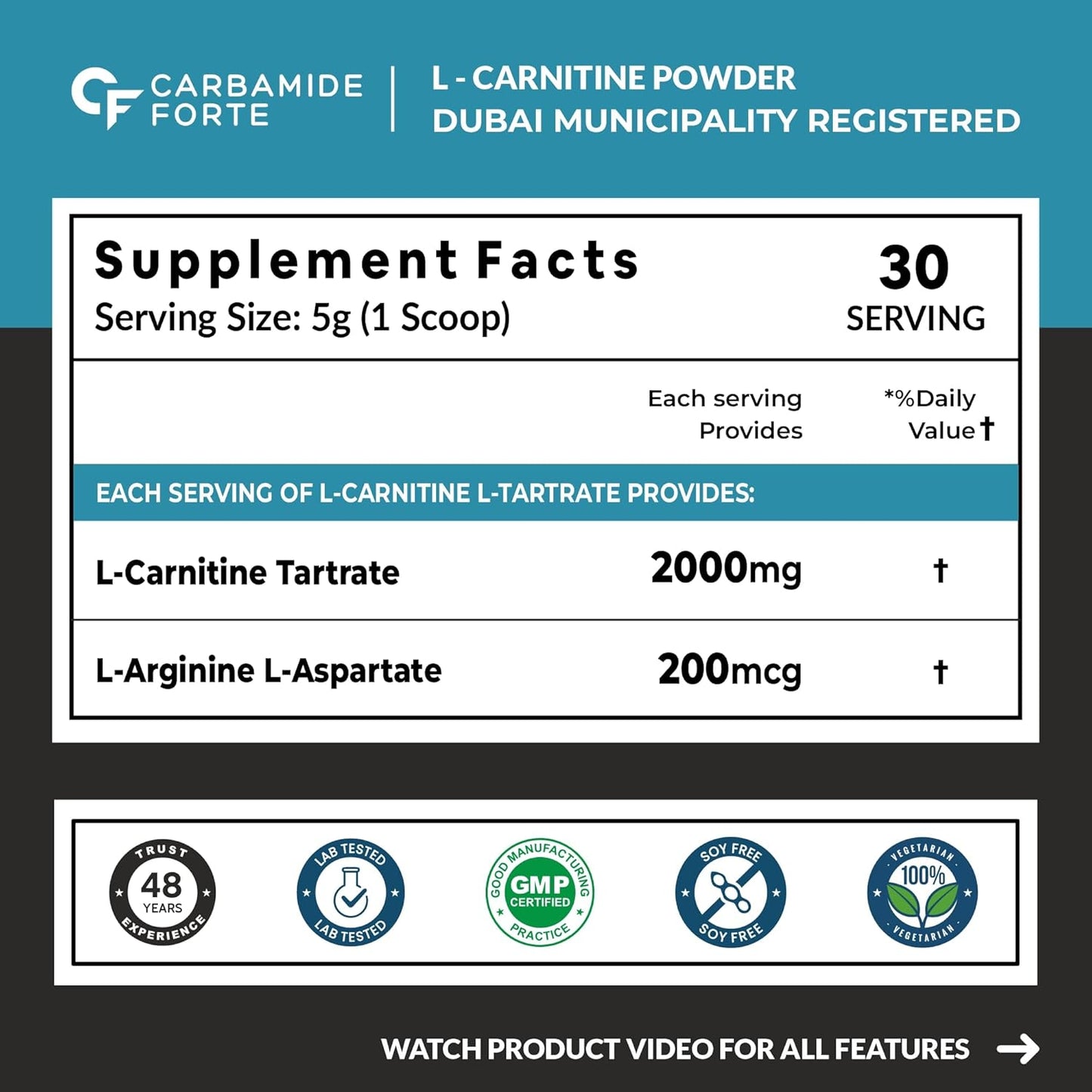 L-Carnitine Powder – Energy, Endurance & Weight Management Support