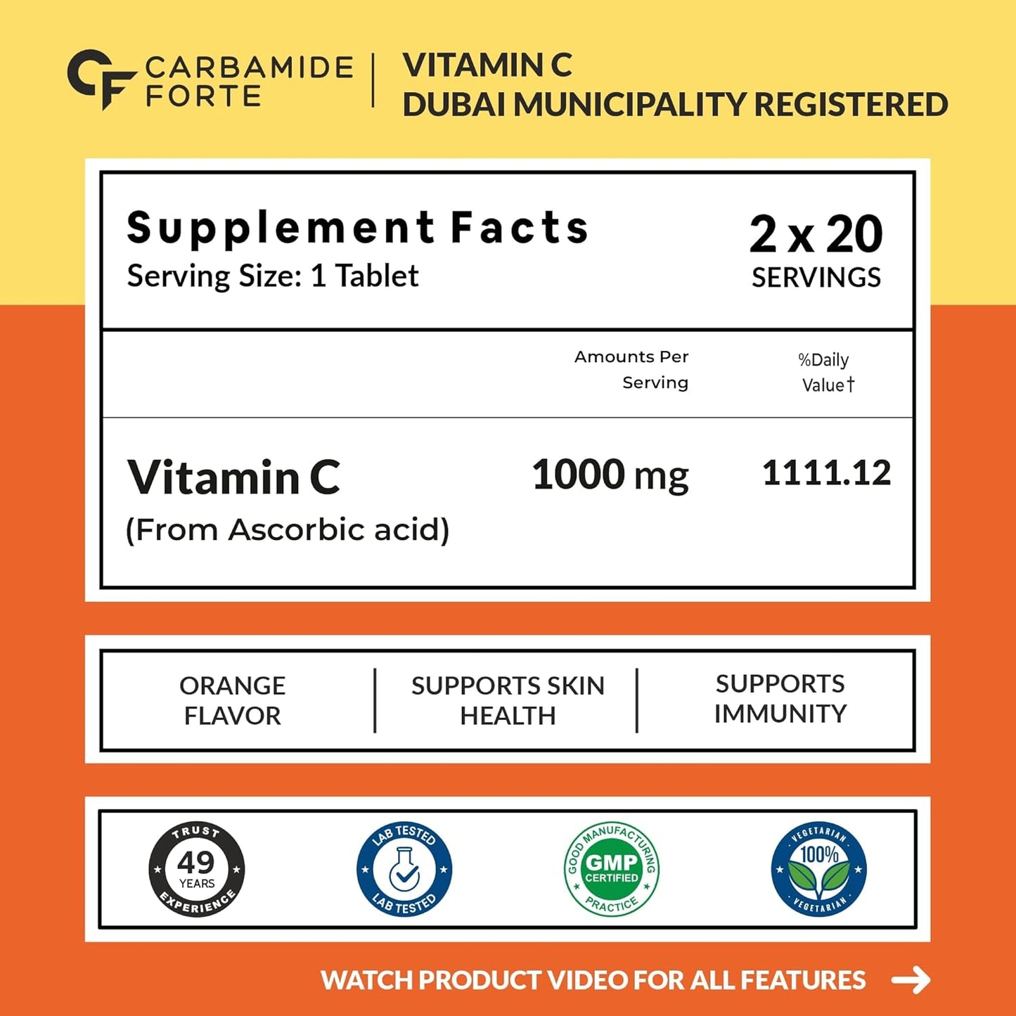 Vitamin C Effervescent Tablets 1000 mg – Immunity & Skin Support