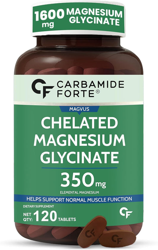 Chelated Magnesium Glycinate 1600 mg (350 mg Elemental) – Muscle & Sleep Support