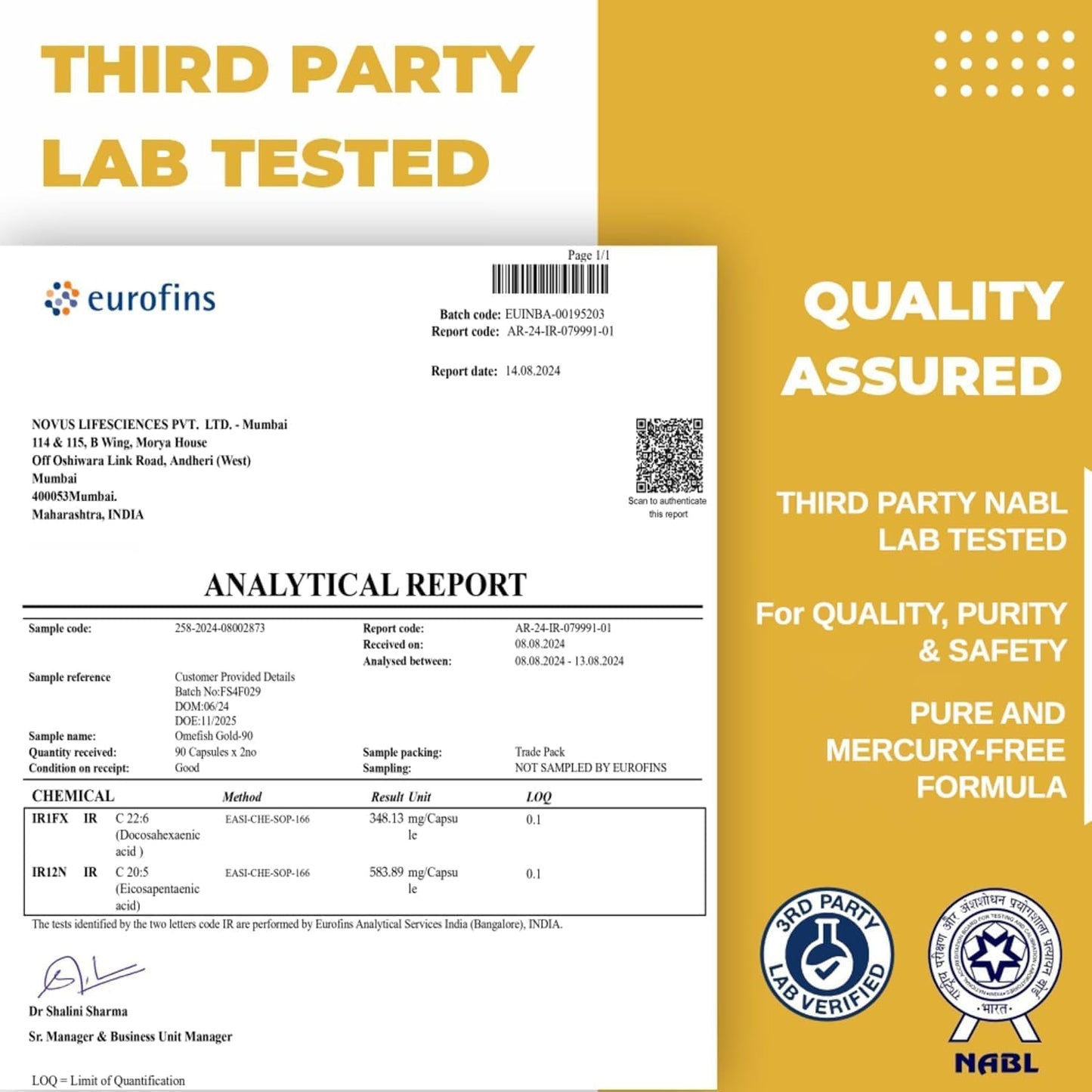 Omega 3 Fish Oil Capsules – Triple Strength EPA & DHA Support