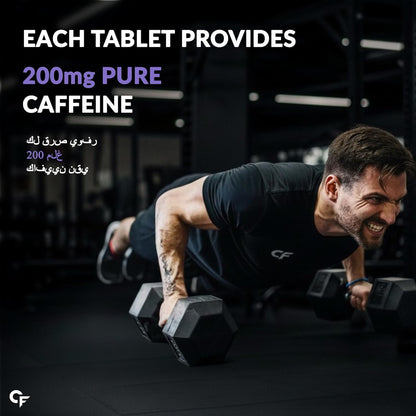 Caffeine 200 mg Tablets – Pre Workout Energy & Focus Support