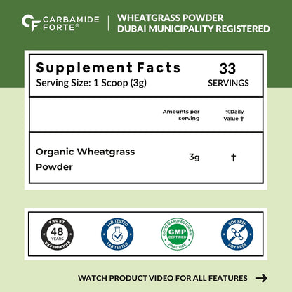Organic Wheatgrass Powder – Daily Greens & Plant-Based Nutrition Support