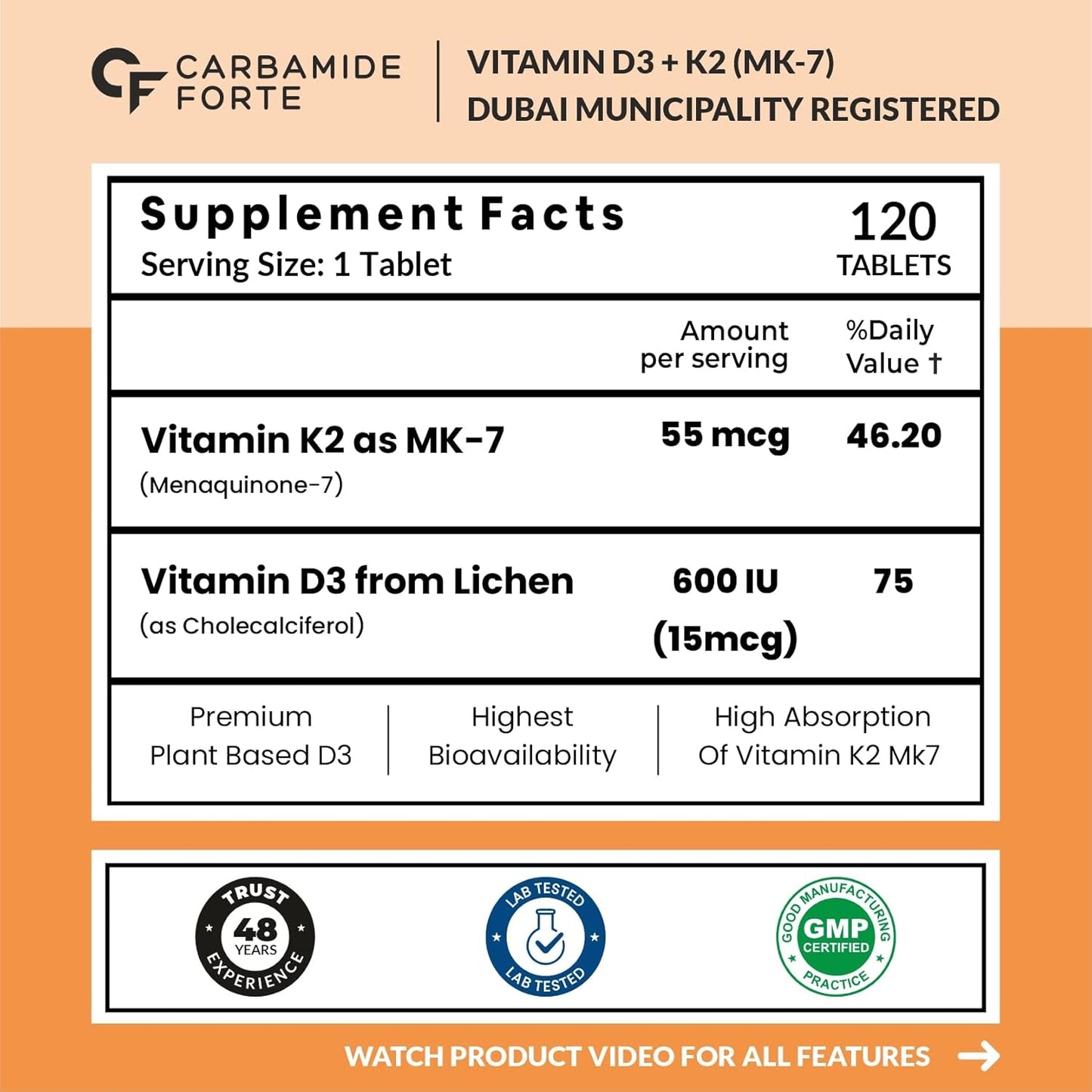 Vitamin D3 + K2 (MK7) Supplement – Bone & Calcium Absorption Support