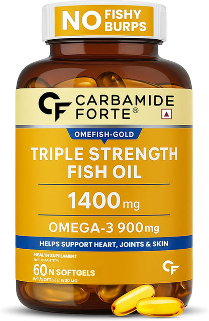 Omega 3 Fish Oil Capsules – Triple Strength EPA & DHA Support