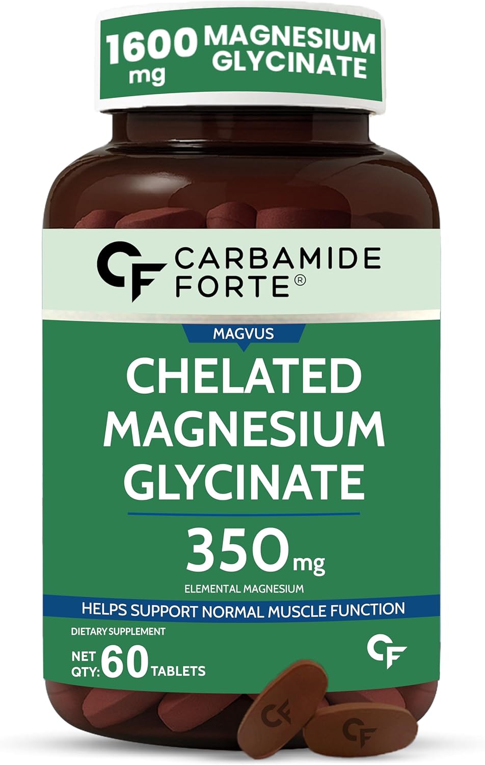 Chelated Magnesium Glycinate 1600 mg (350 mg Elemental) – Muscle & Sleep Support