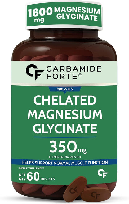 Chelated Magnesium Glycinate 1600 mg (350 mg Elemental) – Muscle & Sleep Support
