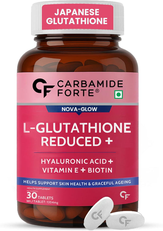 L-Glutathione 500 mg with Hyaluronic Acid, Vitamin E & Biotin – Antioxidant Skin Support
