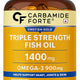 Omega 3 Fish Oil Capsules – Triple Strength EPA & DHA Support