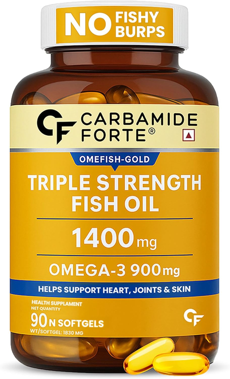 Omega 3 Fish Oil Capsules – Triple Strength EPA & DHA Support