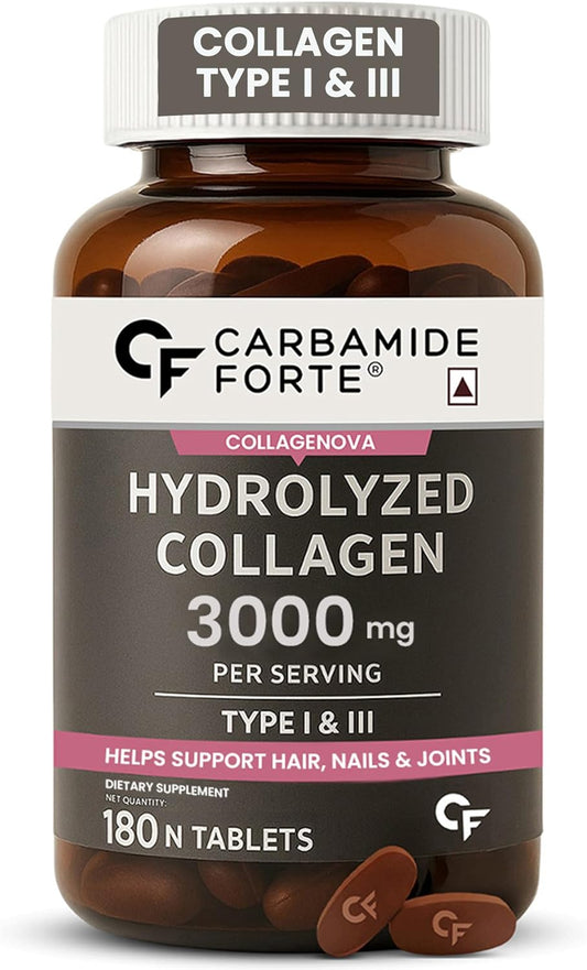 Hydrolyzed Collagen Tablets – Skin Glow, Hair Strength & Joint Support