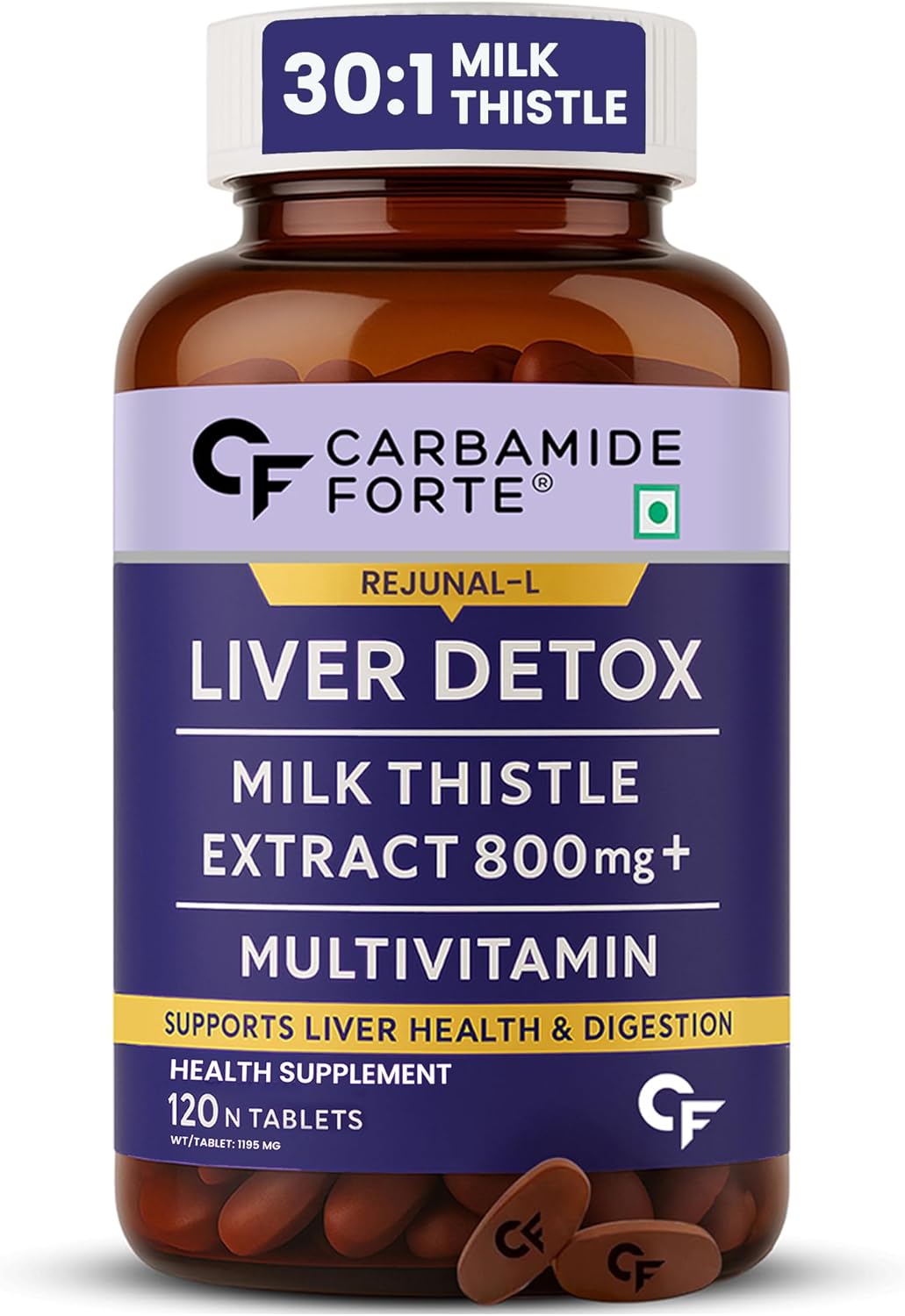 Liver Support Supplement with Milk Thistle 800 mg – Detox & Daily Liver Care