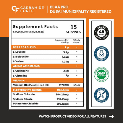 BCAA Pro Powder – Muscle Recovery, Hydration & Intra-Workout Support