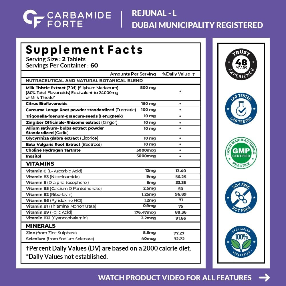Liver Support Supplement with Milk Thistle 800 mg – Detox & Daily Liver Care