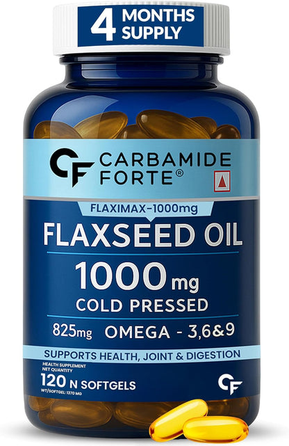 Flaxseed Oil Omega 3 6 9 Capsules – Heart, Brain & Skin Support