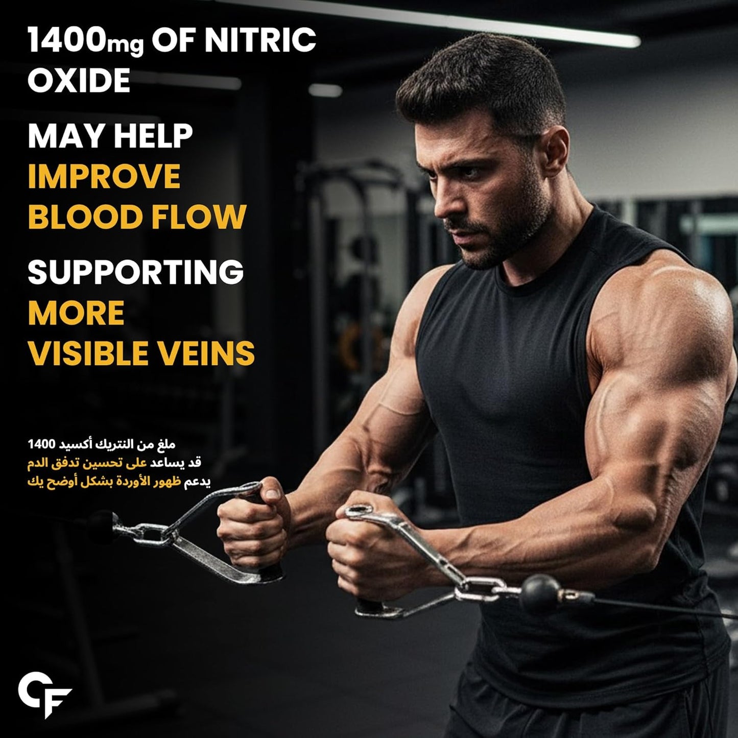 Nitric Oxide Supplement 1400 mg with L-Arginine, AAKG & L-Citrulline – Pre Workout Support