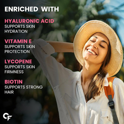 L-Glutathione 500 mg with Hyaluronic Acid, Vitamin E & Biotin – Antioxidant Skin Support