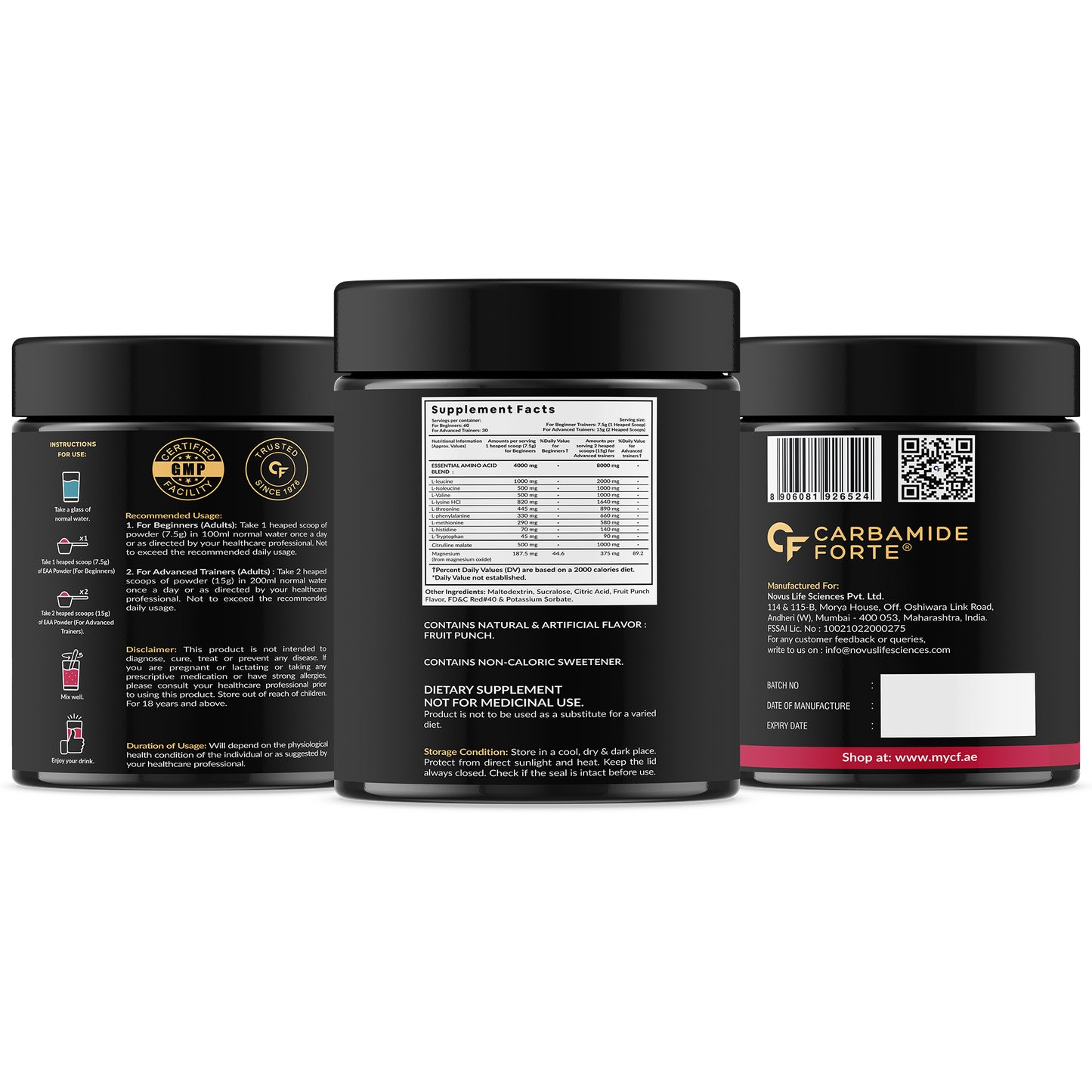 EAA AMINO POWDER FRUIT PUNCH 450g
