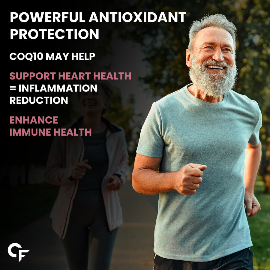 Carbamide Forte Coenzyme Q10 200mg supplement with Piperine 5mg | CoQ10 Helps Maintain Heart Health & Cellular Energy – 60 Capsules