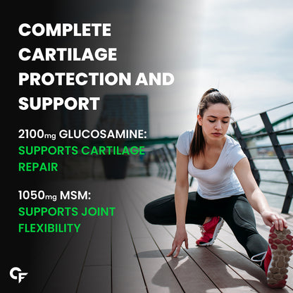 Carbamide Forte Glucosamine & Chondroitin MSM - Joint Support Supplements | Supports Joint, Cartilage & Muscle Health, 3900mg Per Serving | Joint support supplement for men & women – 90 Tablets