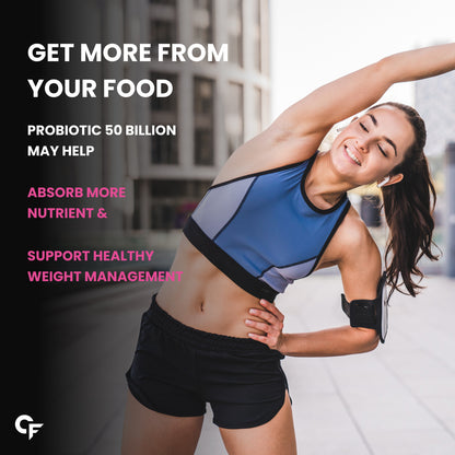 Carbamide Forte Probiotics Supplement 30 Billion CFU for Women & Men | Probiotics for Gut Health Supplements | Support Digestion & Immunity | Gut Health Probiotics – 60 Veg Capsules