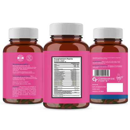 Carbamide Forte Probiotics Supplement 30 Billion CFU for Women & Men | Probiotics for Gut Health Supplements | Support Digestion & Immunity | Gut Health Probiotics – 60 Veg Capsules