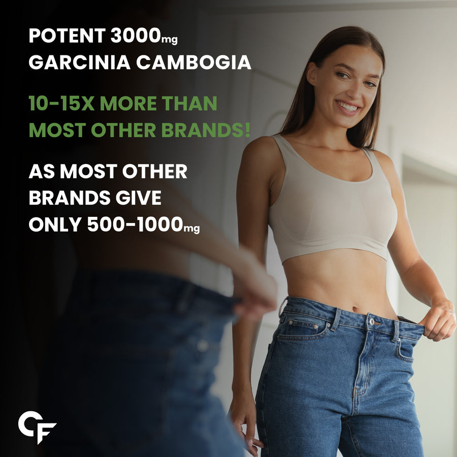 Carbamide Forte Garcinia Cambogia 3000mg 60% HCA & 6mg Piperine Per Serving | Weight Loss Supplement- 120 Veg Tablets