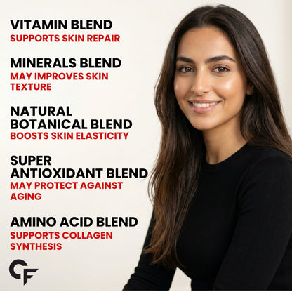 Carbamide Forte 100% Veg Collagen Supplements for Skin & Hair | Vegan Collagen Supplements for Women | 90 Veg Tablets