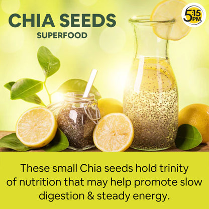 5:15 PM Chia Seeds Organic For Weight Loss - Black, Unroasted & Raw Chia Seeds 200gm for Eating with Omega 3 and Fiber