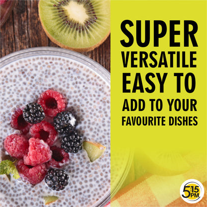 5:15 PM Chia Seeds Organic For Weight Loss - Black, Unroasted & Raw Chia Seeds 200gm for Eating with Omega 3 and Fiber