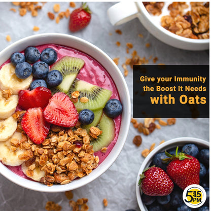 5:15PM Rolled Oats 500g | Gluten Free Oats for Weight Loss | Healthy Cereal Breakfast | 100% Natural Wholegrain | Rich in Beta Glucans – 500g