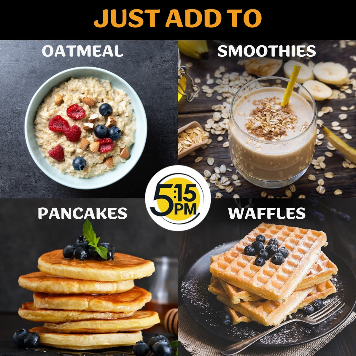 5:15PM Rolled Oats 500g | Rolled Oats Gluten Free for Weight Management | Healthy Cereal Breakfast | 100% Natural Wholegrain | Rich in Beta Glucans – 500g