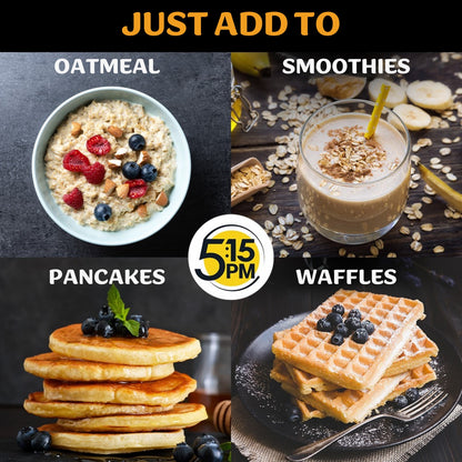 5:15PM Rolled Oats 500g | Rolled Oats Gluten Free for Weight Management | Healthy Cereal Breakfast | 100% Natural Wholegrain | Rich in Beta Glucans – 500g