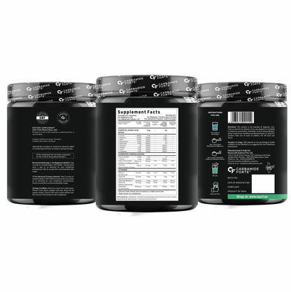 Carbamide Forte EAA + with BCAA 5000mg | Amino Acid Supplement for Men and Women | EAA Supplement Powder | Intra Workout Supplement EAA Lemon Zest Flavour | 300g Amino Acid Powder