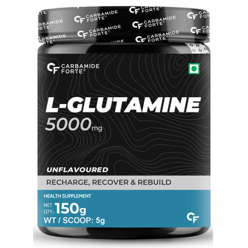 Carbamide Forte L Glutamine Powder 5000mg | L Glutamine Supplement for Men - Unflavoured - 30 SERVINGS - 150g