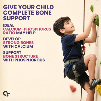 Carbamide Forte Calcium Gummies For Kids | Calcium Magnesium Zinc Vitamin D For Kids | Supplements For Stronger Bones - Mango & Strawberry Flavour - 30 Veg Gummies For Childrens