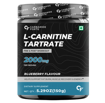 Carbamide Forte L Carnitine Powder for Men & Women | L Carnitine Powder Men | L Carnitine Powder Pure For Pre Workout Carnitine Supplement | L Carnitine Supplement Blueberry Flavour - 150g