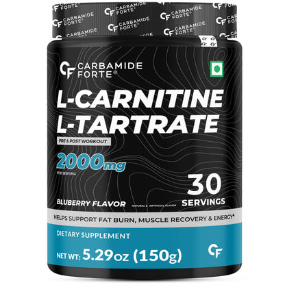 Carbamide Forte L Carnitine Powder for Men & Women | L carnitine supplement - Blueberry Flavour - 150g